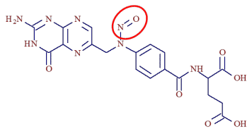 N-ニトロソ葉酸化学式