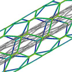 マグネシウム合金ステントのFEM解析図