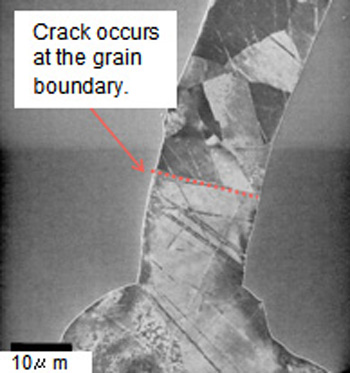 SIM image of 1st bonding neck portion