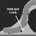 Observation of the cross section of solder joint