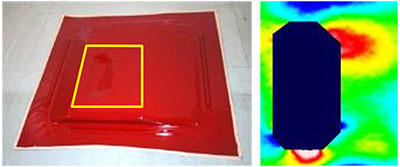 プレスパネル面歪分布写真