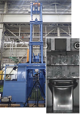 大開口落錘試験写真